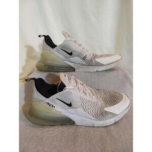 Nike Mens Air Max 270 'White Black' (AH8050-100), Size: 15         #MT25-10